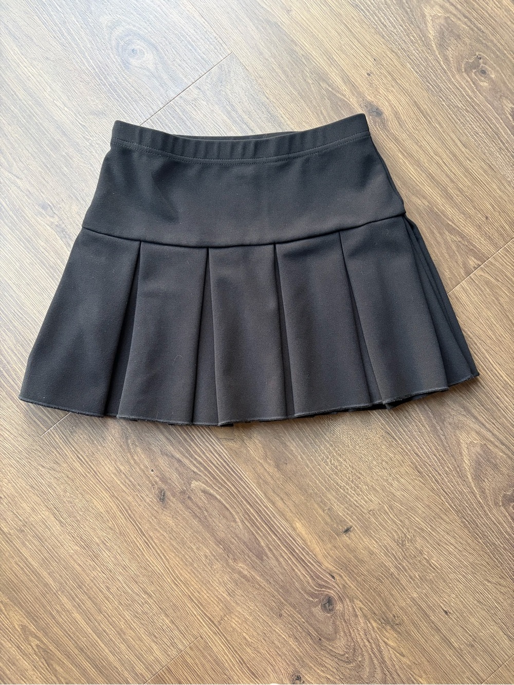 Black Pleated Mini Skirt